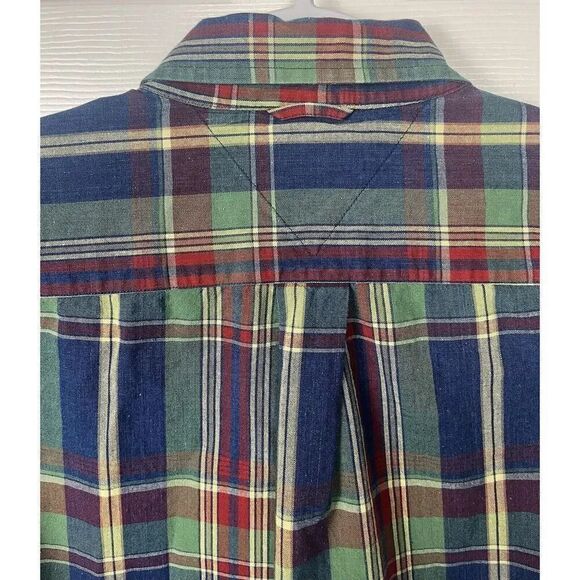 Vintage Tommy Hilfiger Men’s L Plaid Long Sleeve Cotton Button Down Shirt - Picture 8 of 8